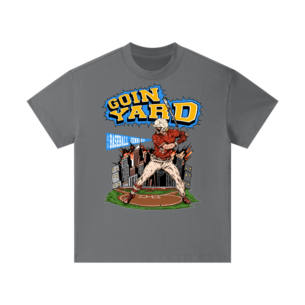 Youth Kids Moon Shot Gray Tee