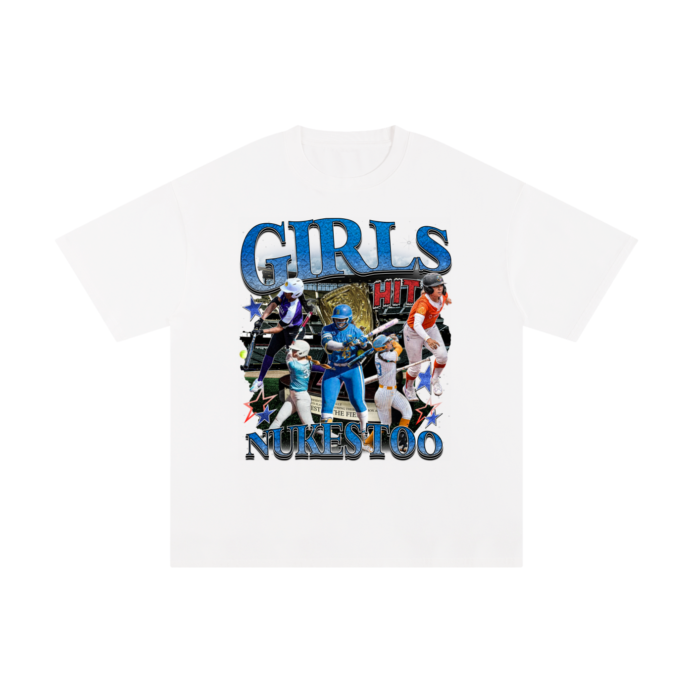 Girls Hit Nukes Too White Tee