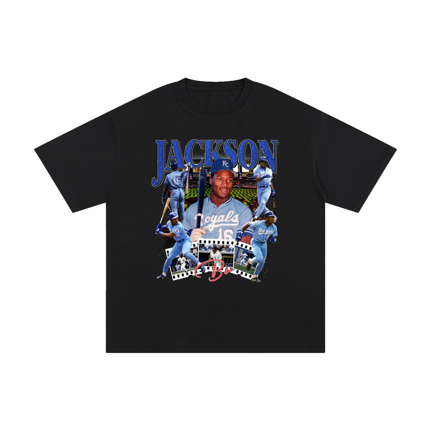Bo Jackson Black Tee