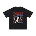 Chicks Dig the Long Ball Black Tee