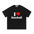 I love Baseball Black Tee