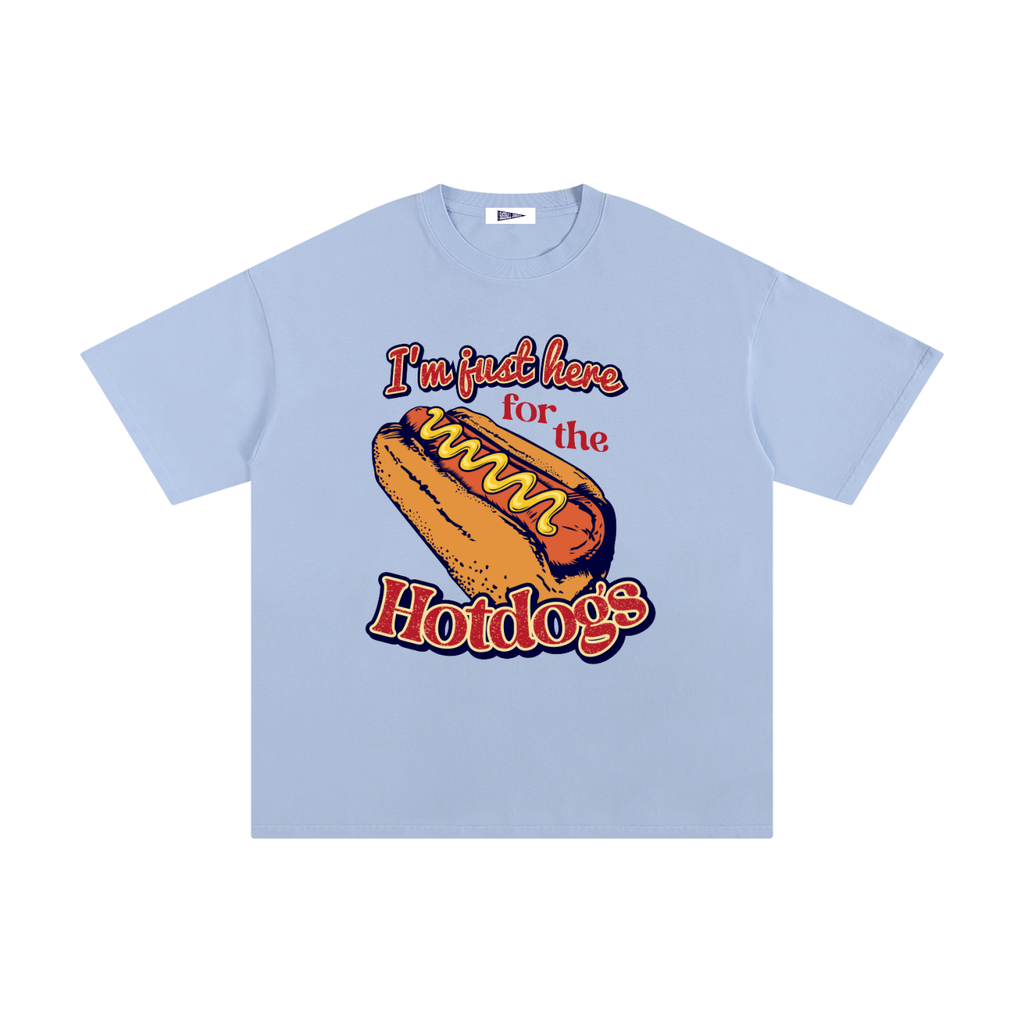 I'm Just Here for the Hotdogs Blue Tee