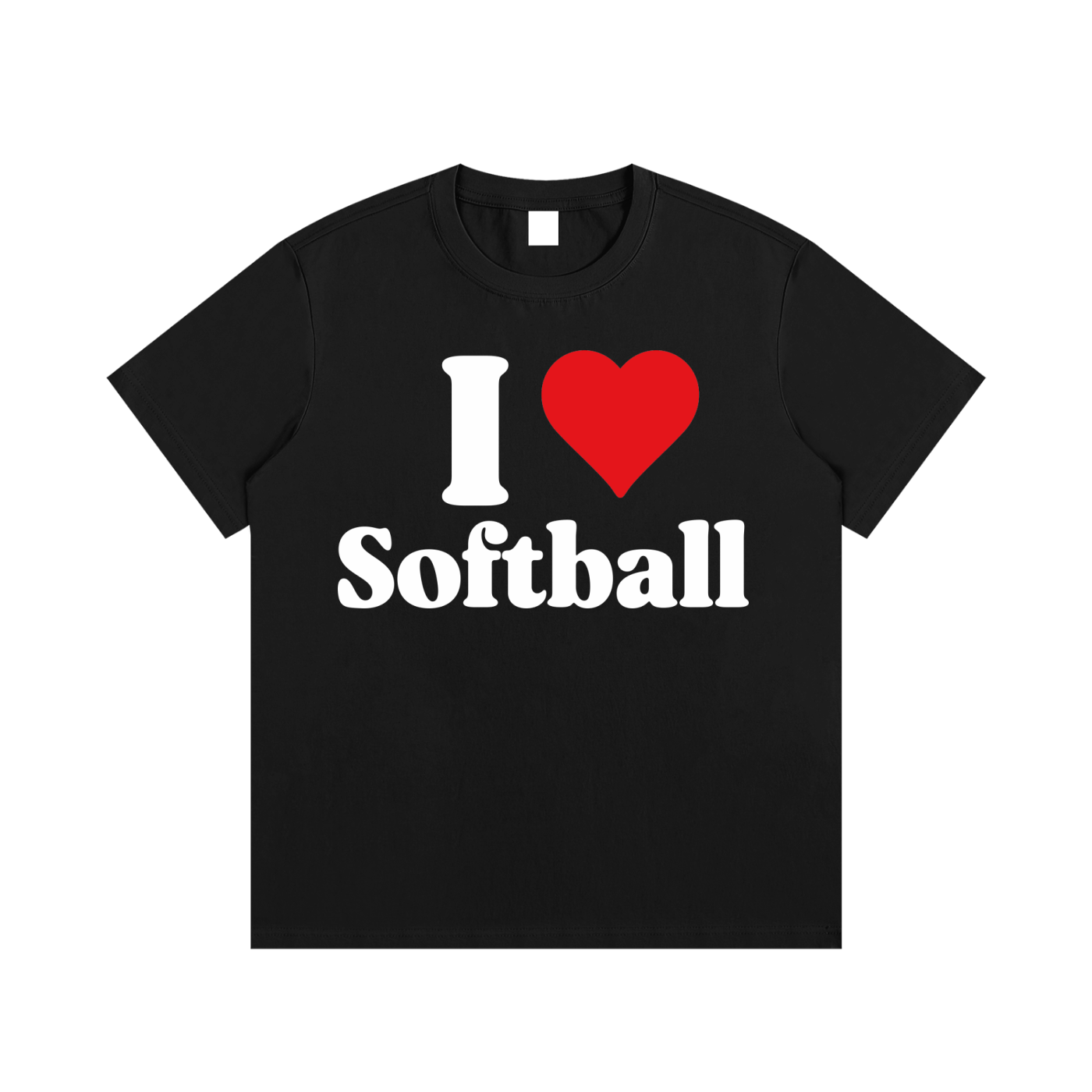 I love Softball Black Tee