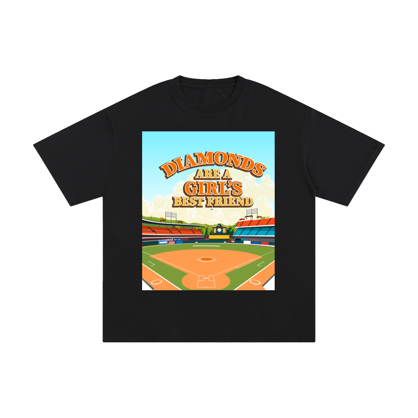 Diamonds are a Girls Best Friend Black tee